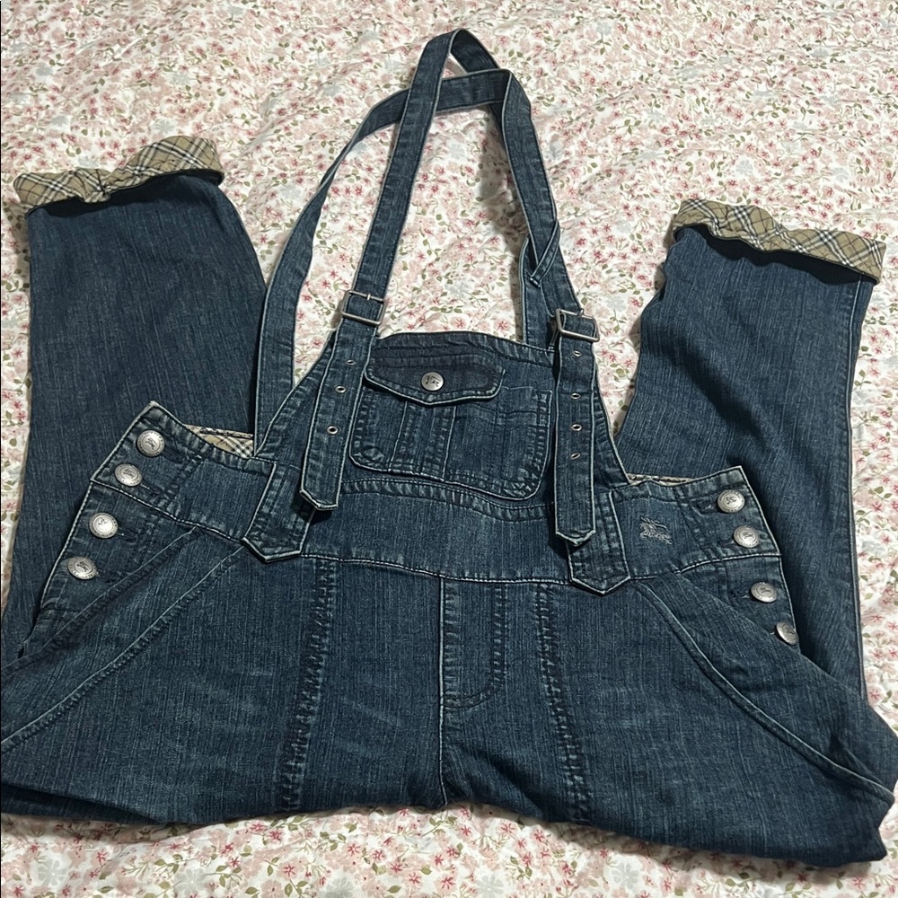 Burberry Blue Label Dark Blue Denim Women's Overalls